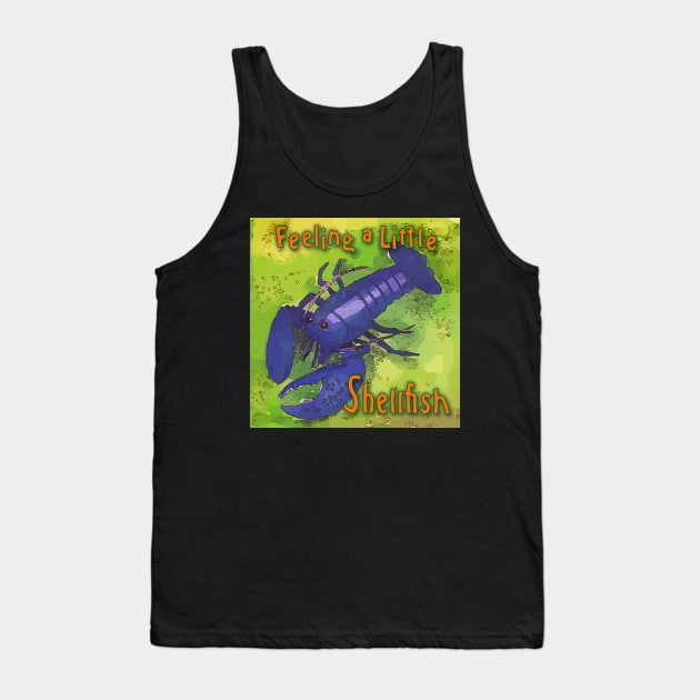 Feeling a Little Shellfish - Purple Lobster Tank Top by WelshDesigns